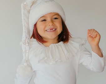 White Holiday Elf Pajama Costume