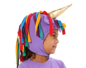 Purple Unicorn Hat, Costume Accessory for Kids