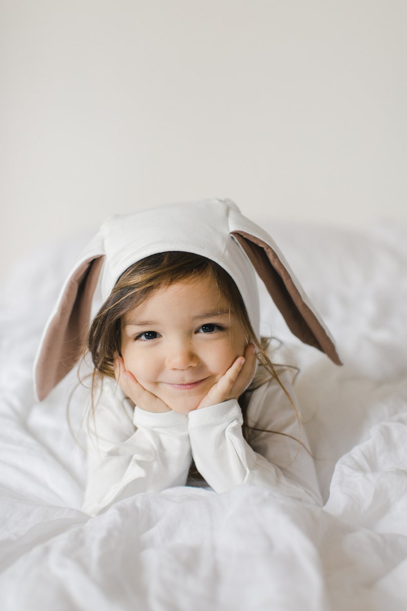 Organic Ivory Bunny Costume for Kids, Toddlers, Babies image 4
