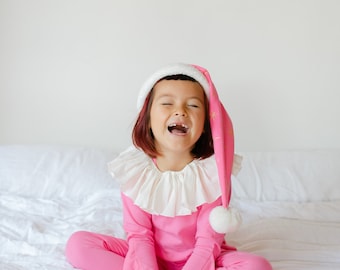 Pink Holiday Elf Pajama