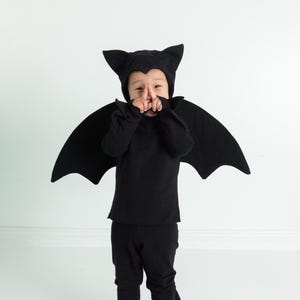 Cotton Bat Costume: Removable Wings, USA Made