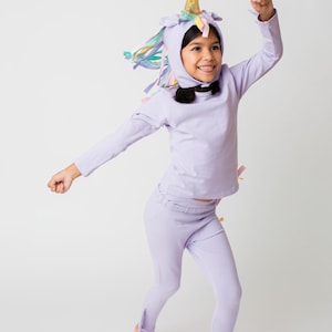 子供用ラベンダーユニコーンコスチューム、子供用コットンハロウィンコスチューム
