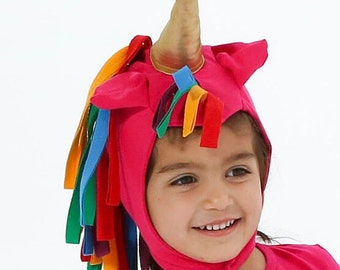 Hot Pink Unicorn Hat, Costume Accessory for Kids