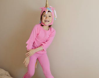 Disfraz de unicornio rosa para niños: disfraz de Halloween de algodón