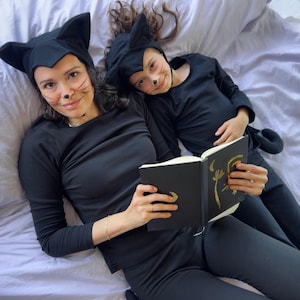 Adult Cat Hat and Tail, Mommy and Me Cat Costume
