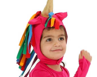 Hot Pink Unicorn Hat, Costume Accessory for Kids