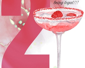 21st Birthday Invitation template