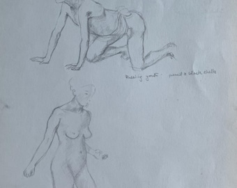 Estudio de figura humana según Degas - Estudios para el dibujo académico de la vida de los jóvenes espartanos