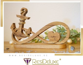 Anchor Hearts Wood Gift Wedding Infinity Infinity Sign Infinity Symbol Infinity Wooden Hearts Engraving Valentine's Day