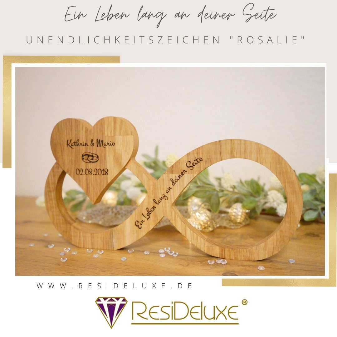 Gift Wedding Wood Personalized Anchor Heart Engraving Infinity Infinity Sign Wedding Anniversary Valentine's Day Anniversary Engagement
