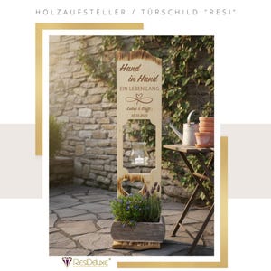 Panneau en bois représentant le symbole de l'infini, mains dans la main, plaque de porte, cadeau de mariage, cadeau de mariage personnalisé, cadeau d'anniversaire de mariage