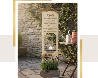 Plaque en bois pour la retraite, panneau de porte, cadeau pour un collègue, retraité, pension, personnalisée, travail, cadeau d'adieu, anniversaire