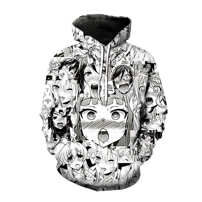 Ahegao Hoodie Anime faces hoodie  hentaihoodieshop