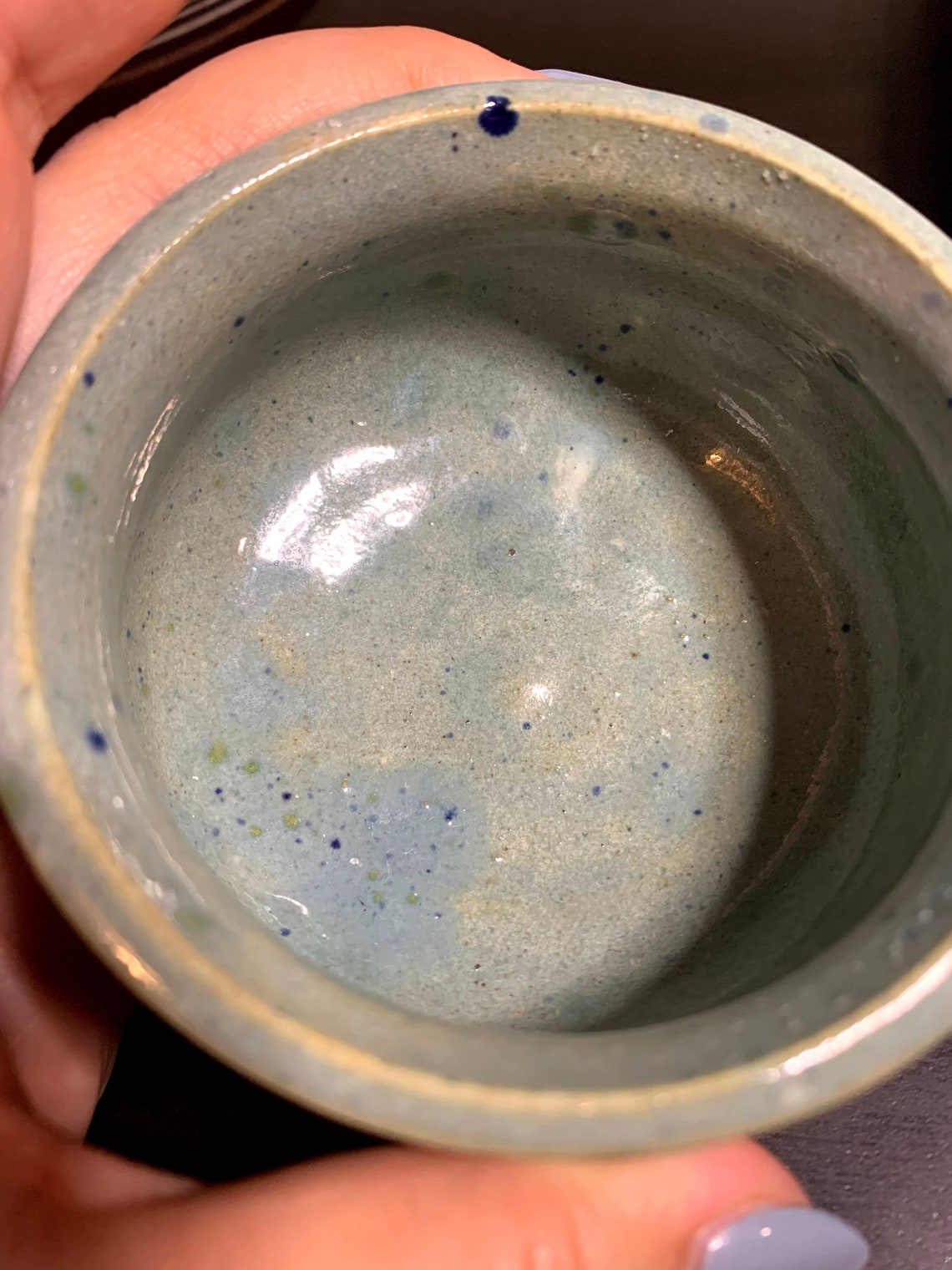 Signed Burns pottery blue cream and sugar set Salt Spring Etsy