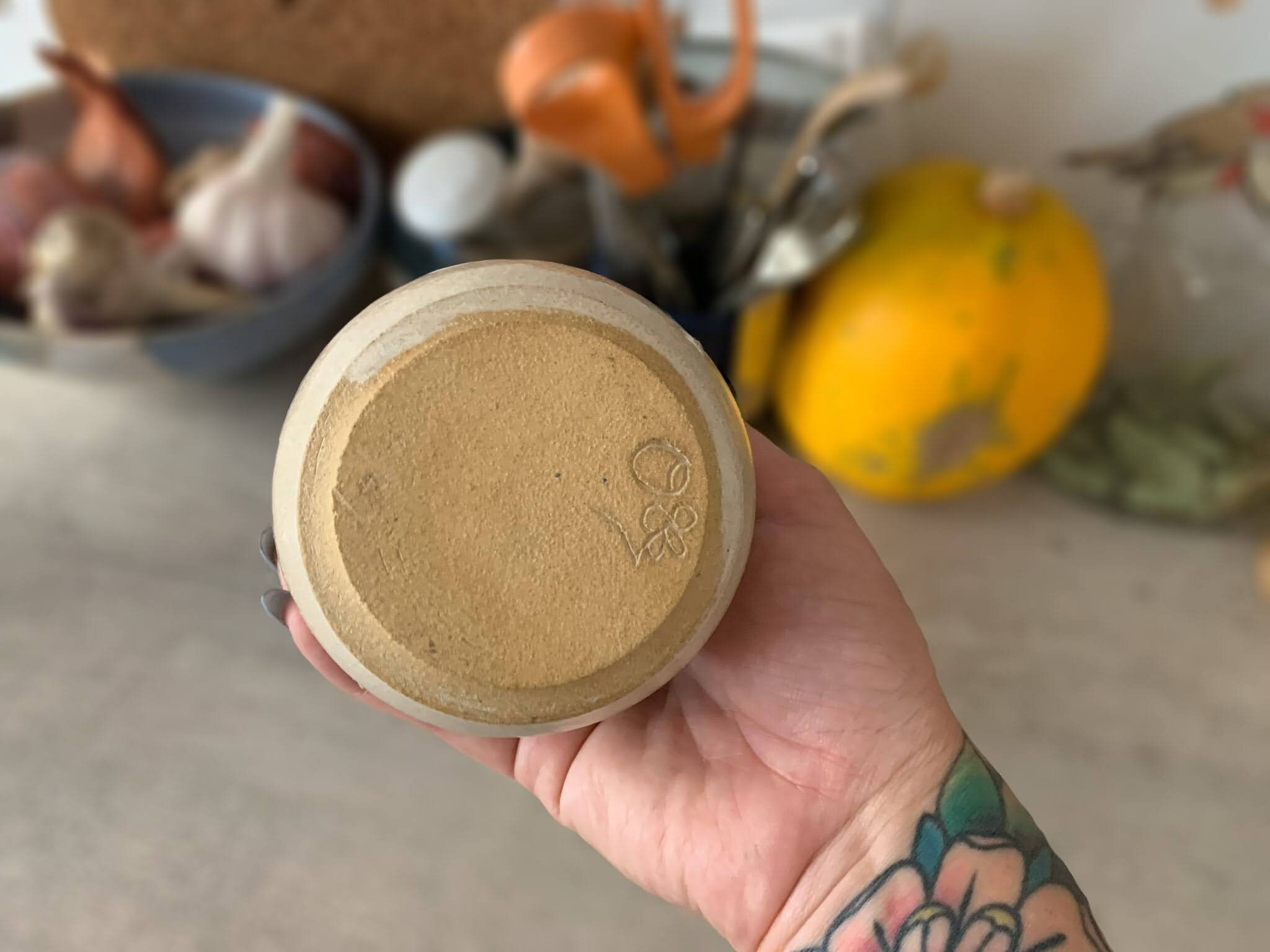 Vintage pottery garlic keeper Etsy