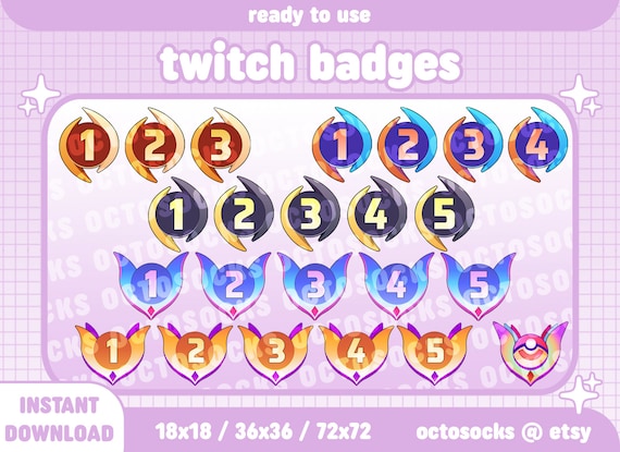 Twitch Badges Pokemon Unite Ranked Classes Ready To Etsy