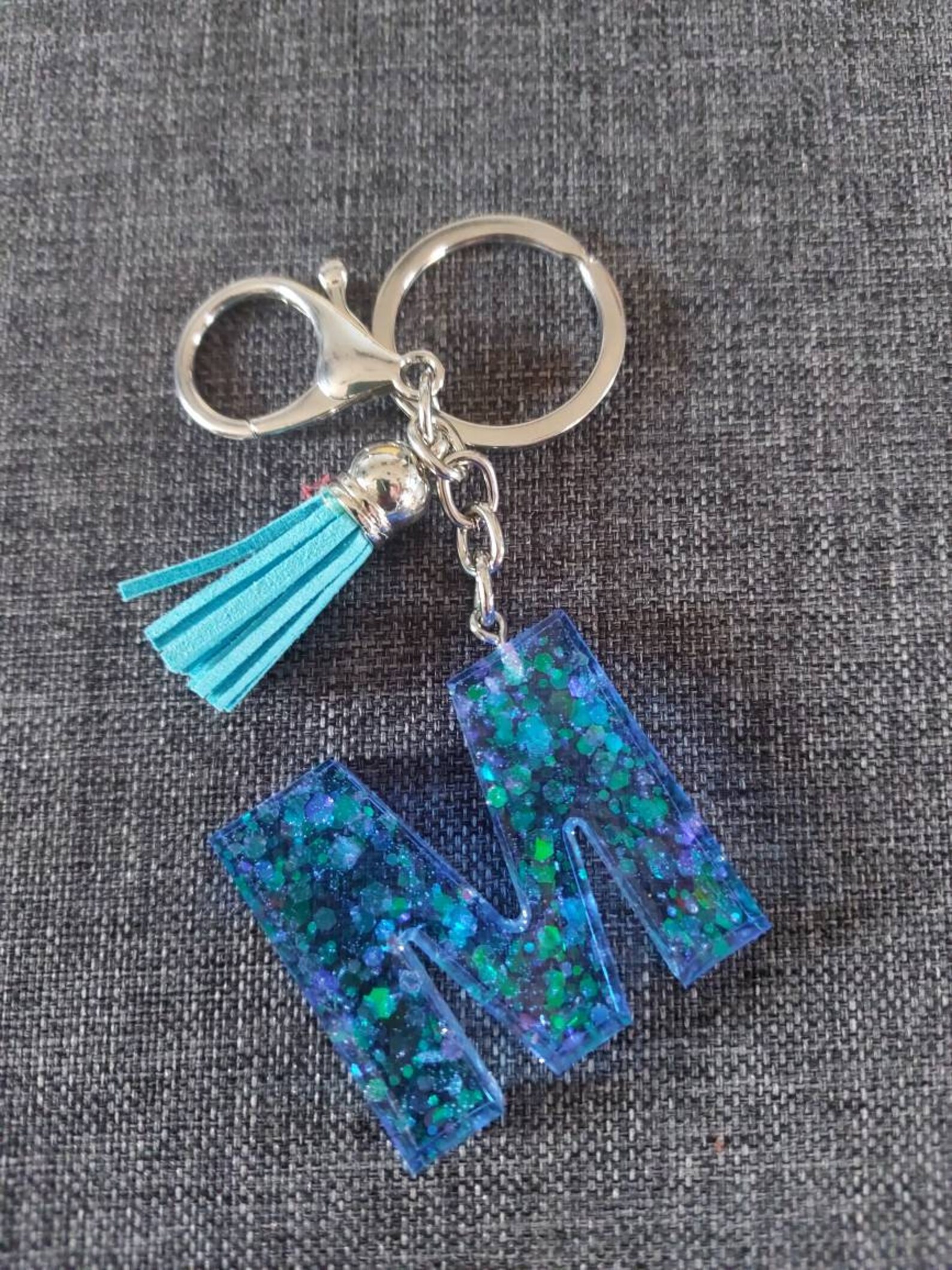 Personalised initial keyrings Etsy