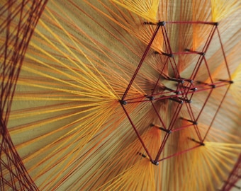 String Art Geometry, Mandala Wall Art, Geometric-Spiritual Tapestry, Hilorama, Zen Deco, Unique Gifts, Color Therapy, Harmonizing HealingArt