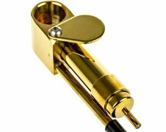 New Brass Tobacco Smoking Proto Pipe 5 Hole With Trap 3 1/4" USA Seller