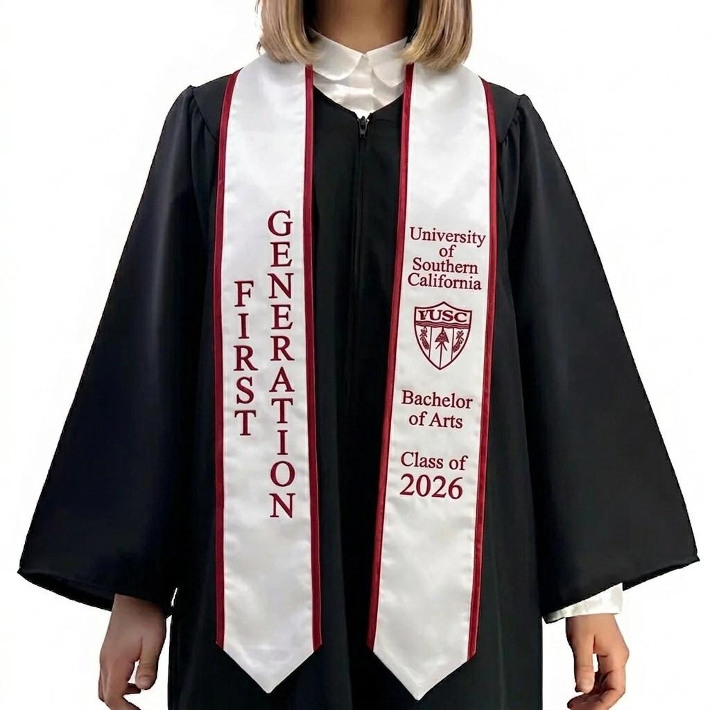 Custom Graduation Stole, Personalized Graduation Sash Print, First ...