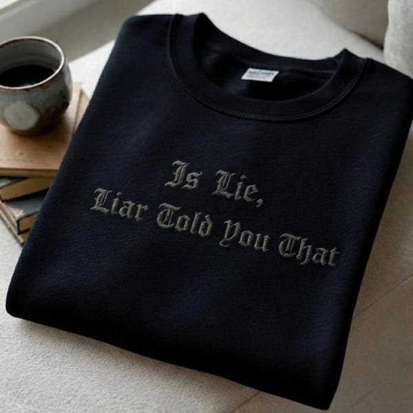 Embroidered Is Lie, Liar Told You That Shirt, Hockey Romance LGBT Hockey Fan Gift Heated Movie Rivalry Shirt, Gift For Christmas, Movie Gift