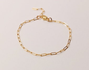 Paperclip Chain, Gold filled Chain, Chain Bracelet, Simple Bracelet, Chunky Chain, Dainty Gold Bracelet, Everyday Bracelet Delicate Bracelet