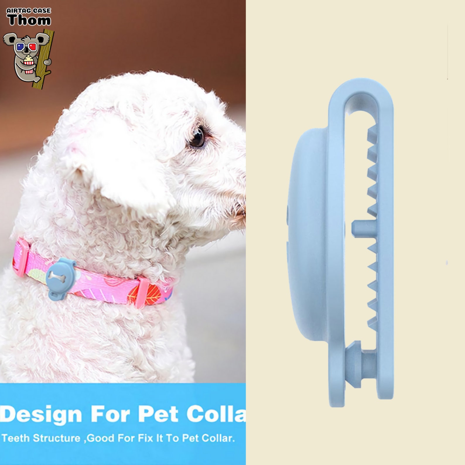 AirTag Dog Collar Air Tag Case for Pet Pet Tracker Tag Etsy