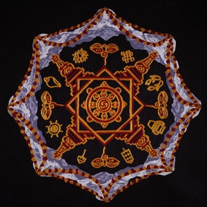 Dharma Wheel Tibetan Buddhist Mandala