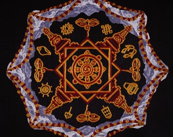 Rueda del Dharma Mandala Budista Tibetano