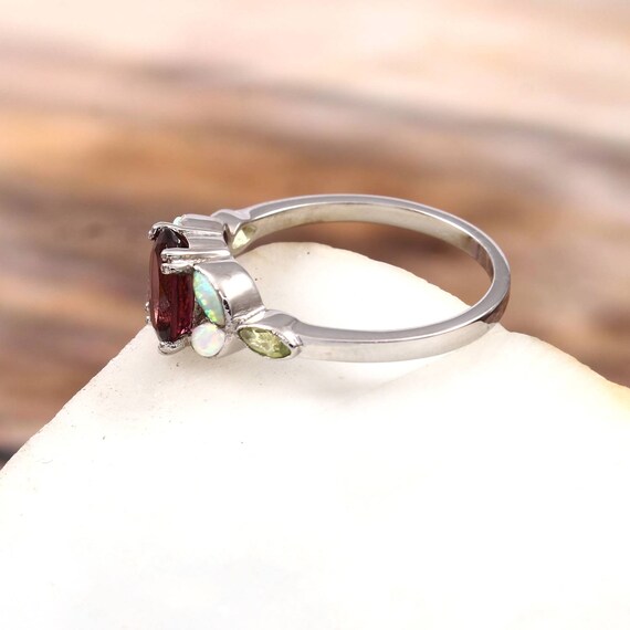 オーバルカットのピンクトルマリンリング、女性用結婚婚約指輪