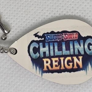 Sword & Shield Chilling reign trading card game set/expansion label charm keychain for zipper collection binder-FREE SHIPPING-