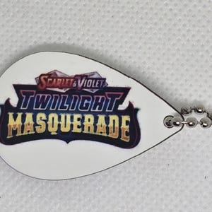 Scarlet and Violet Twilight Masquerade Pokemon trading card game set/expansion  charm keychain for zipper collection binder -FREE SHIPPING-