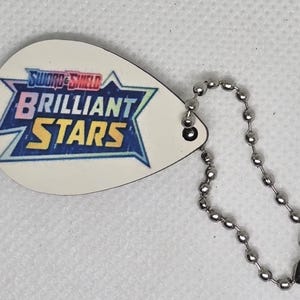 Sword & Shield Brilliant Stars trading card game set/expansion label charm keychain for zipper collection binder-FREE SHIPPING-