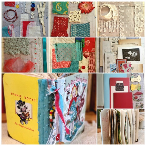 Vintage Red Riding Hood Junk Journal Kit for Art Journaling Kit