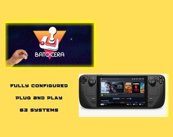 STEAMECKE. 1TB Sandisk Karte. Voll ausgestattet mit Batocera. Duell-Stiefel Plug and Play. 62 Systeme. Über 24.000 Spiele