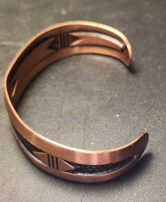 Vintage Solid Copper bracelet - image 3