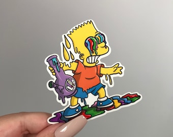 Colorful Bart Sticker