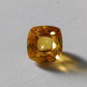 Natural Citrine Cushion Cut 9x9x7.50MM | 5.25 Ct AAA Yellow Gemstone for Pendant, Ring & Jewelry Making | Handmade Loose Stone