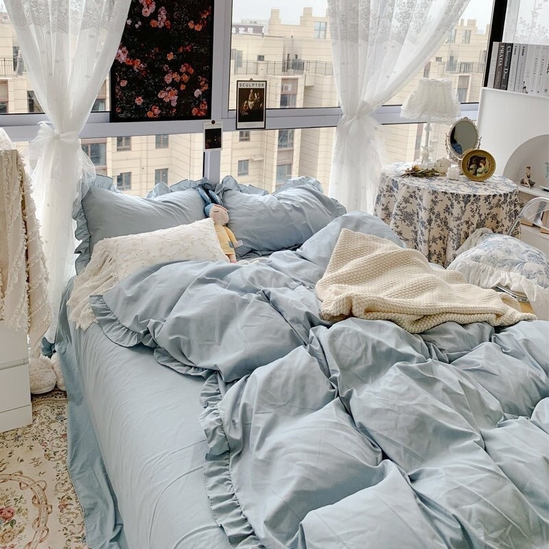 Light blue bedding deals