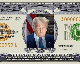 Donald Trump Funny Money –250 Dollar 2025 Series Souvenir (4-Pack)