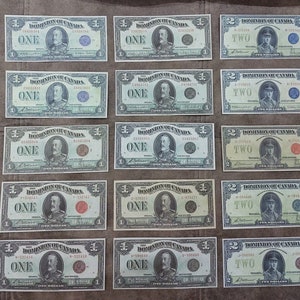 Souvenir und Spielgeld mit W/M (SET-B) Kanada 1923 y VERSCHIEDENE VARIANTEN - Gratis Versand !!!