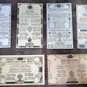 Souvenir und Spielgeld mit W/M Austria Geldscheinen 1806 Jahr. KOSTENFREIER VERSAND !!!