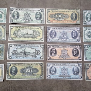 Souvenir und Spielgeld mit W/M The Royal Bank of Canada 1909-1927 y. Dollar KOSTENLOSE VERSAND !!!