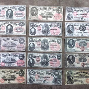 Souvenir und Spielgeld mit W/M USA. ⟹ Alle Modelle der Serie 1874-1875 VERSANDKOSTENFREI !