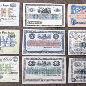 Souvenir und Spielgeld mit W/M Set-E 1866-1910 Jahre. Australien Versandkostenfrei !!!