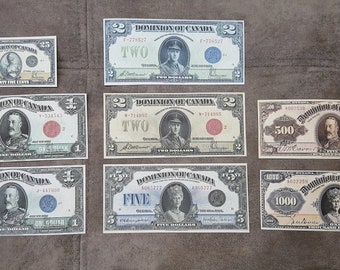 High quality COPIES with W/M SET-A Dominion Bank of Canada 1923-1924 y. Free Shipping !!!