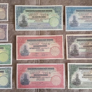Souvenir und Spielgeld mit W/M Mandeld in Palästina 1927-1945 VERSANDKOSTENFREI !