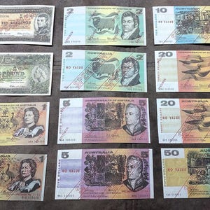Souvenir und Spielgeld mit W/M Commonwealth of Australia 1953-1974 y. Kostenloser Versand !