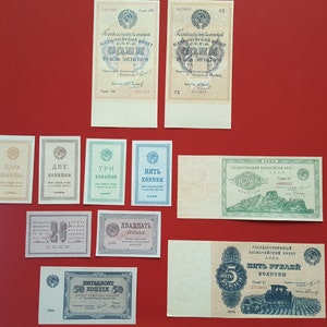 Souvenir und Spielgeld mit W/M Russland Set Gold Ruble 1924-1928 y. KOSTENLOSER VERSAND !