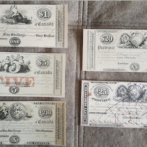 Souvenir und Spielgeld mit W/M Provinz Kanada 1850 J. KOSTENLOSER VERSAND !